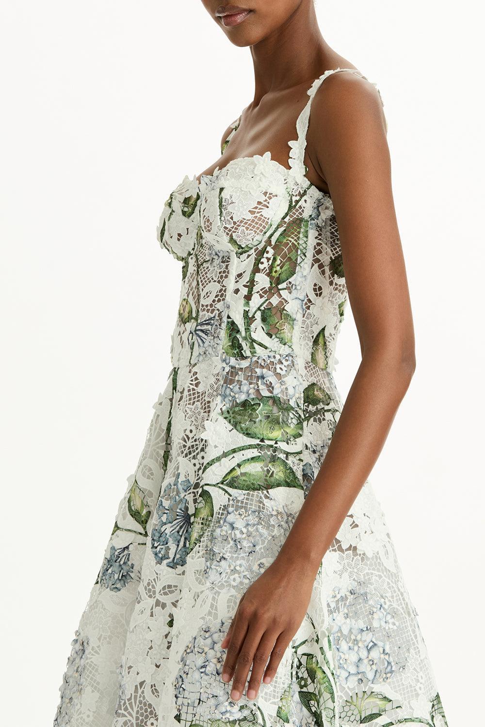Sleeveless Porcelain Flowers Cocktail Dress-FLORAL-6-CLOTHINGDRESSCOCKTAIL-OSCAR DE LA RENTA