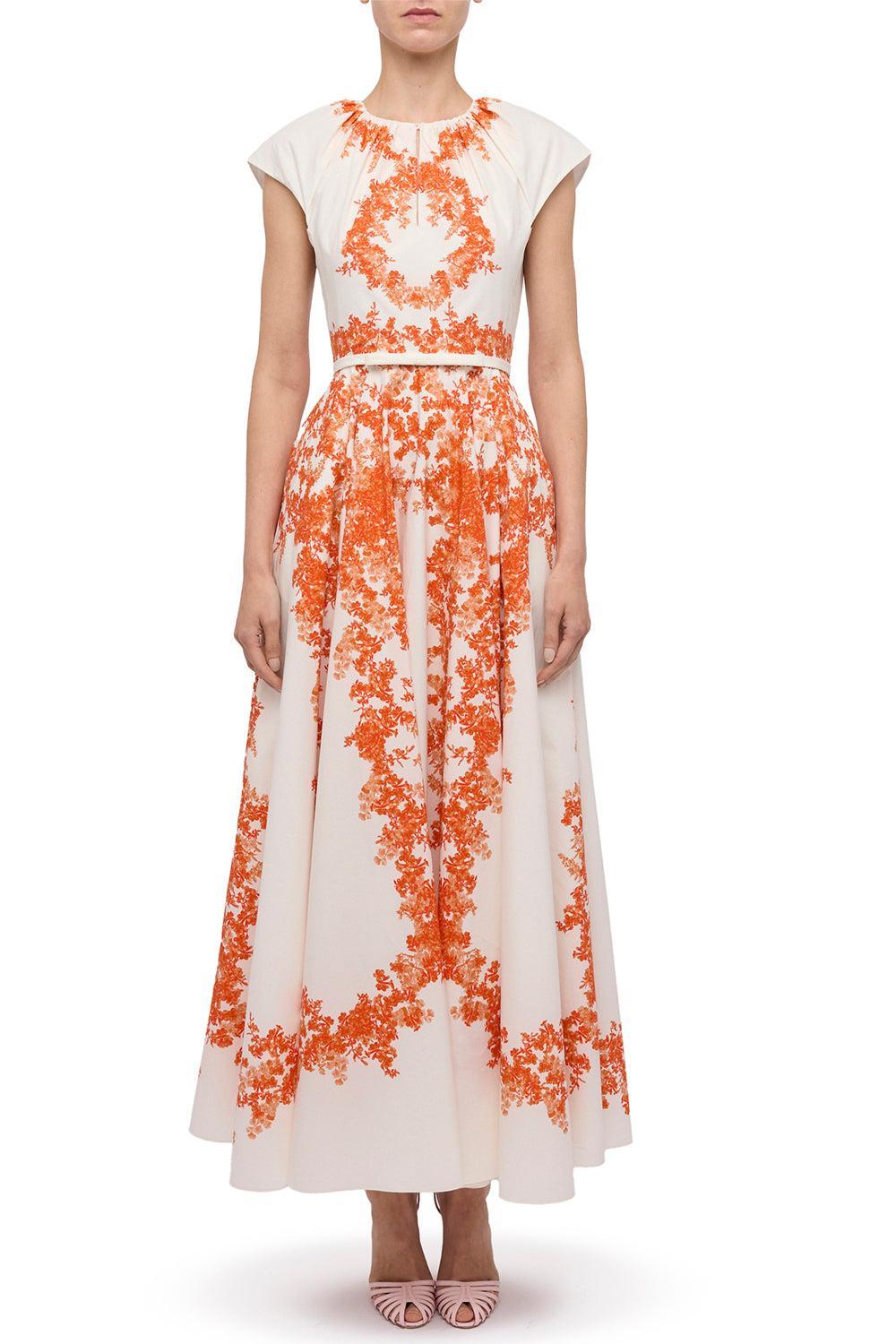 Cap Sleeve Floral Maxi Dress-MULTI-40-CLOTHINGDRESSCASUAL-GIAMBATTISTA VALLI