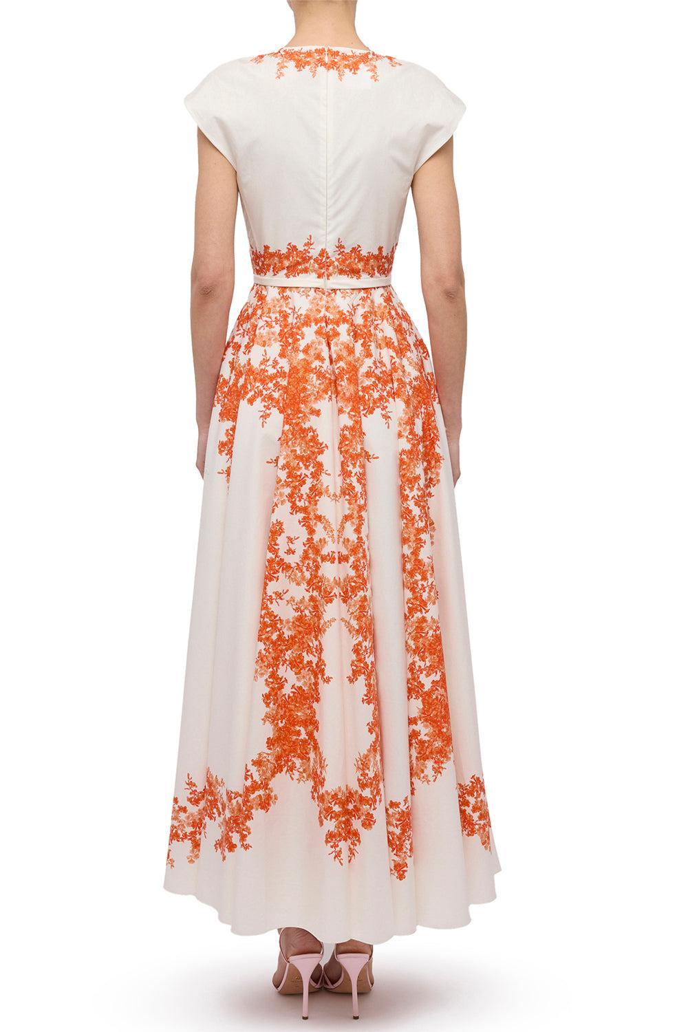 Cap Sleeve Floral Maxi Dress-MULTI-40-CLOTHINGDRESSCASUAL-GIAMBATTISTA VALLI
