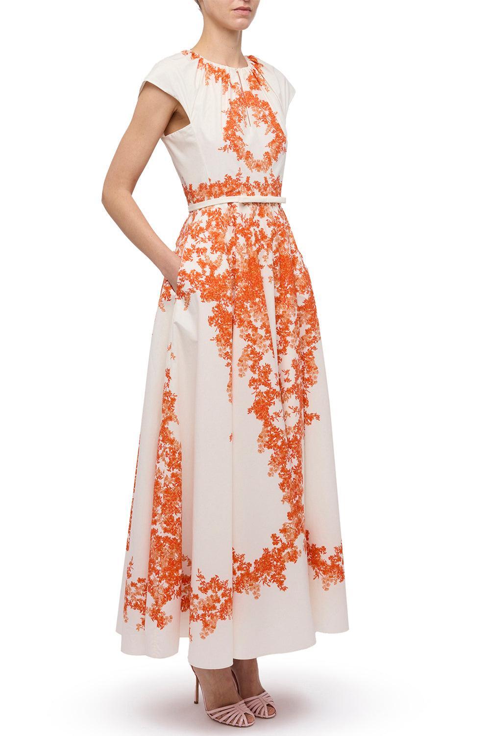 Cap Sleeve Floral Maxi Dress-MULTI-40-CLOTHINGDRESSCASUAL-GIAMBATTISTA VALLI