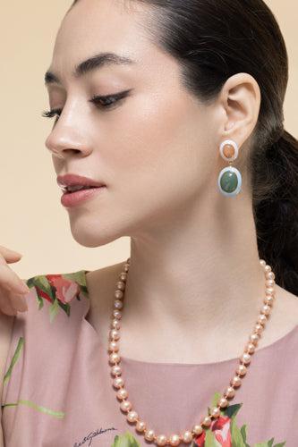 Aventurine Papaya Earrings-BLUE-JEWELRYBOUTIQUEEARRING-LIZZIE FORTUNATO