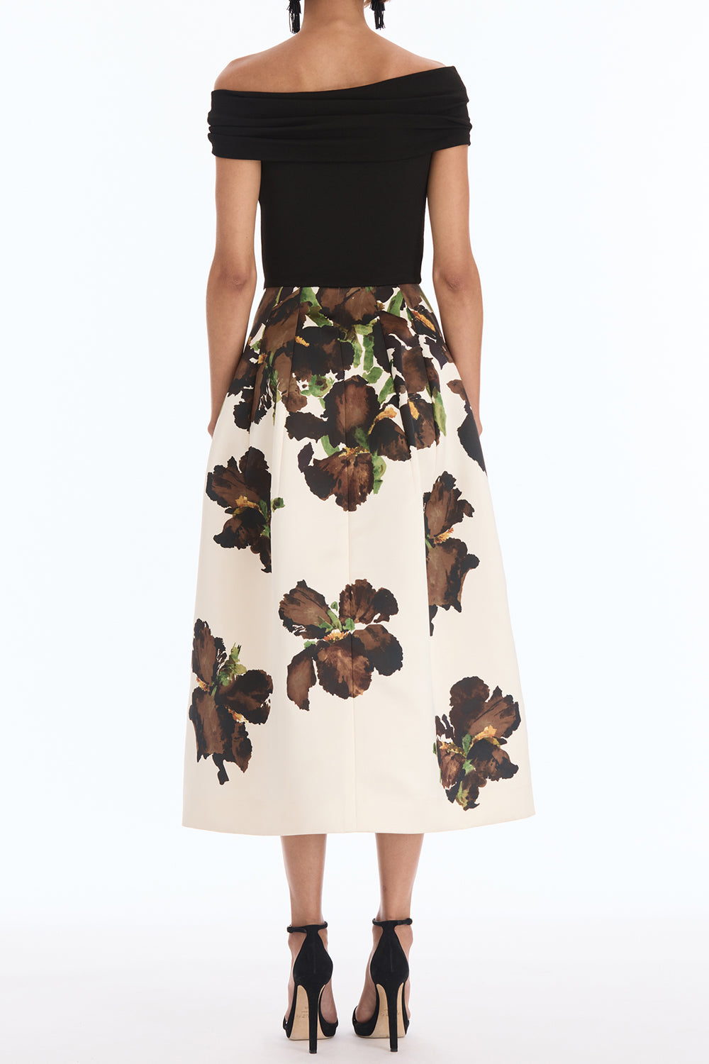 Off Shoulder Watercolor Iris Dress