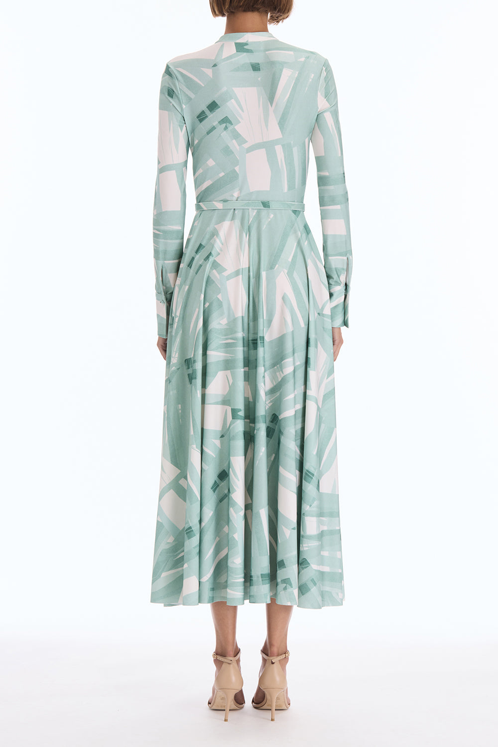 Long Sleeve Striped Plaid Day Dress