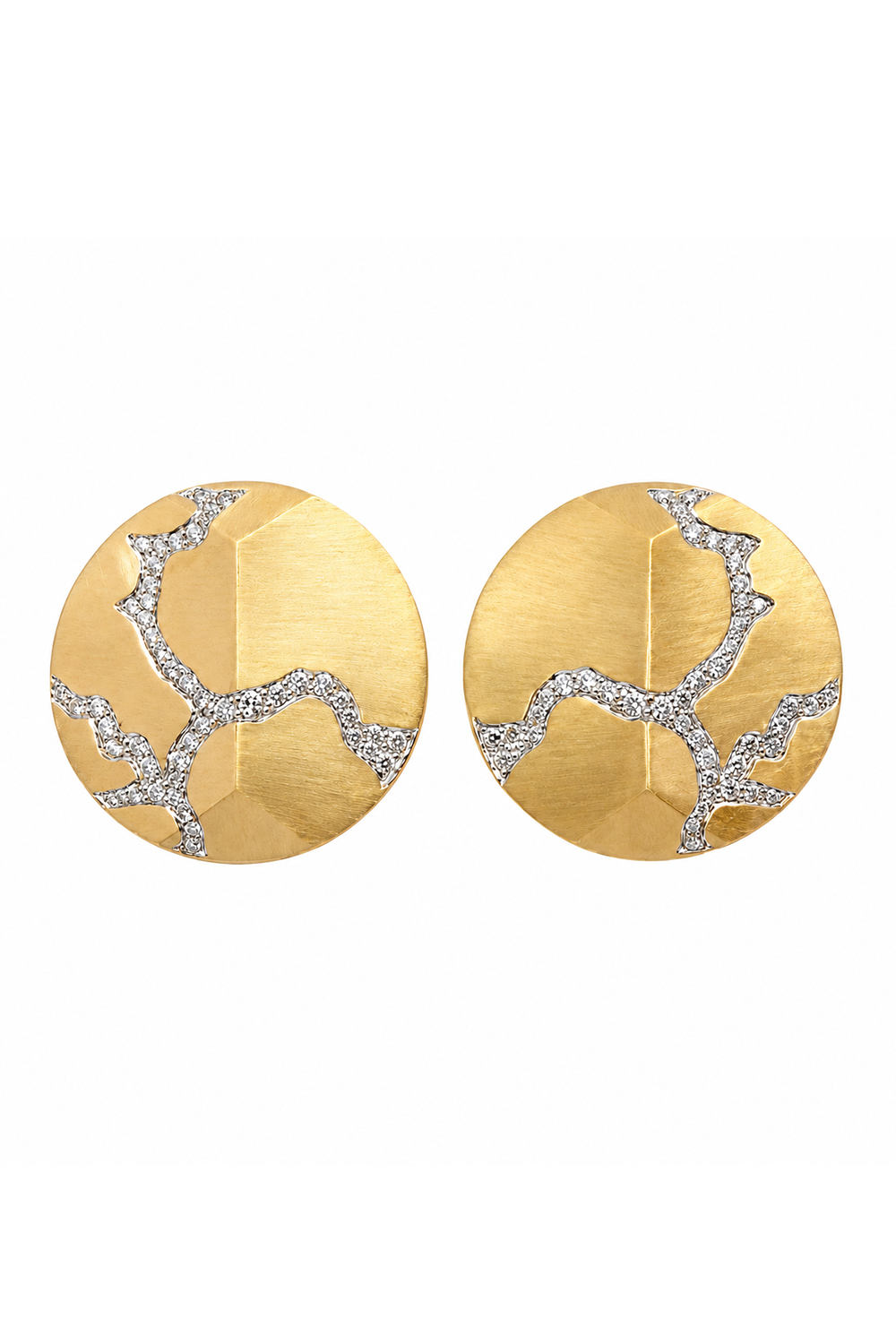 Diamond Enigma Button Earrings