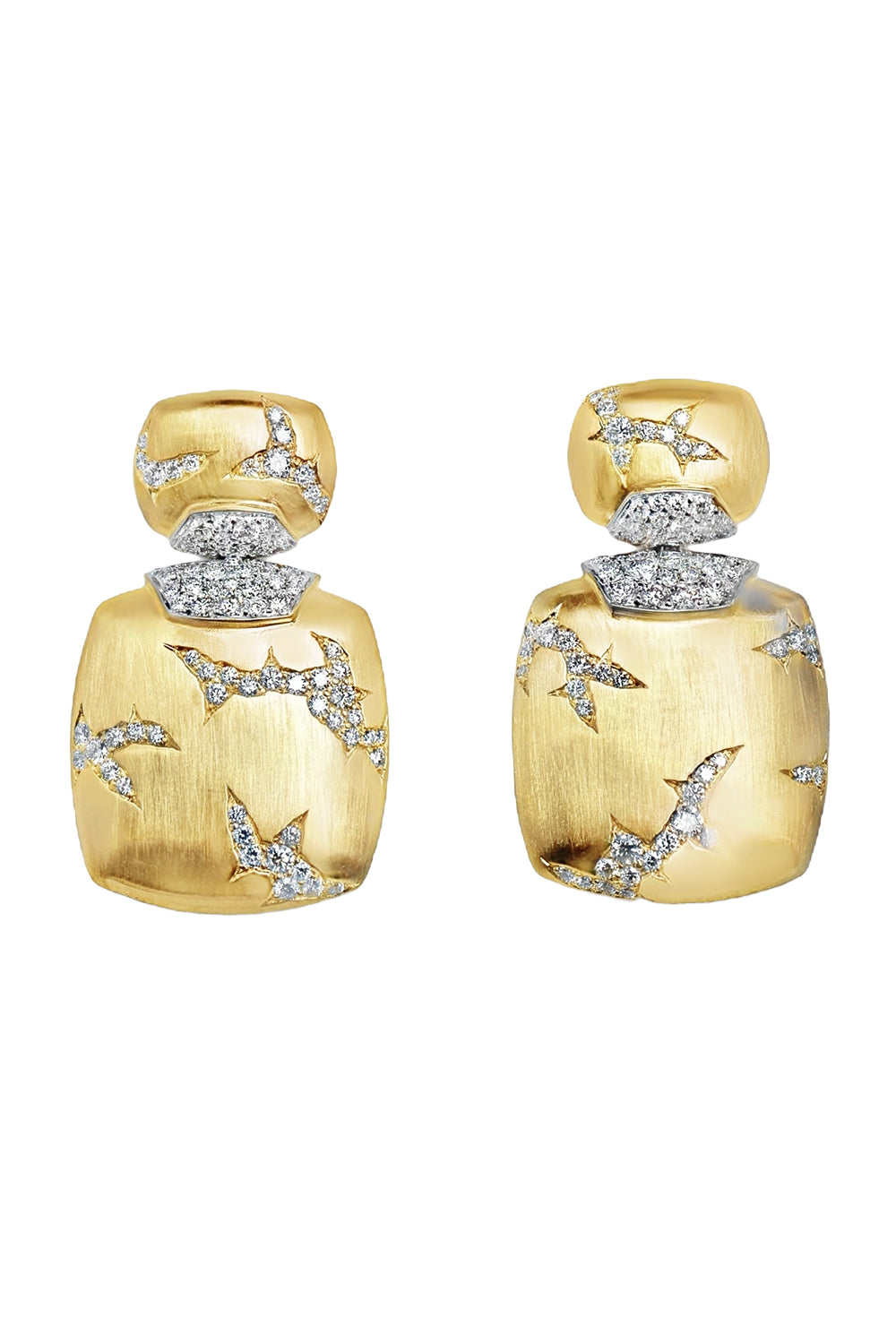 Diamond Square Lightening Earrings