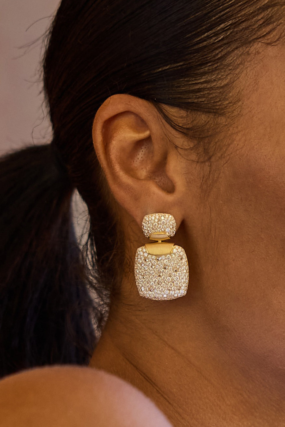 Diamond Square Earrings
