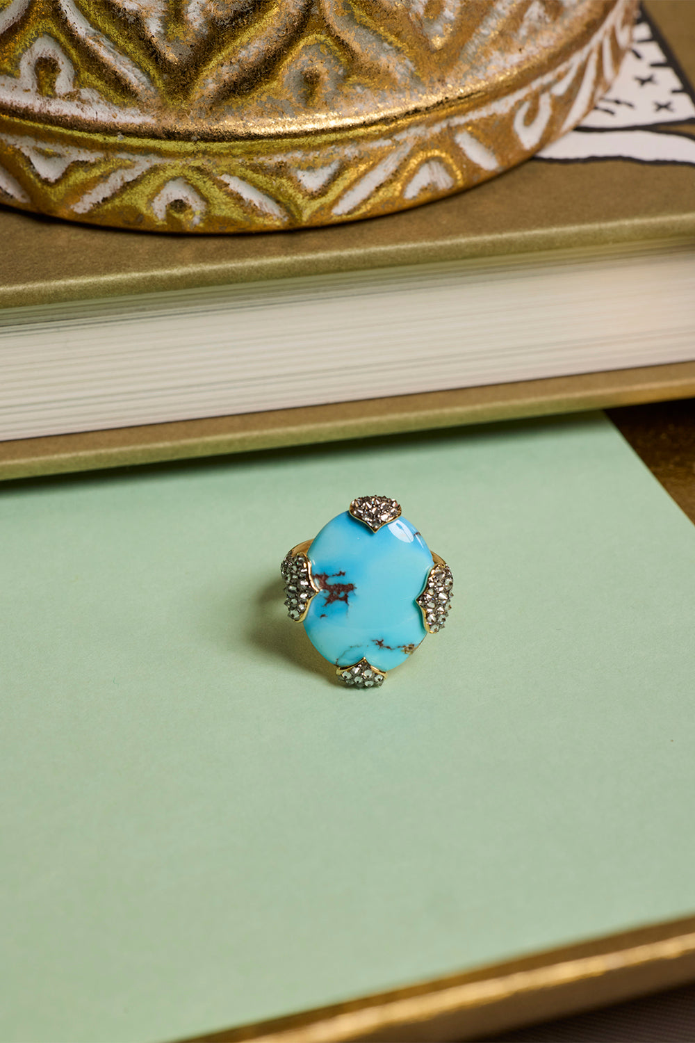 Turquoise Diamond Ring