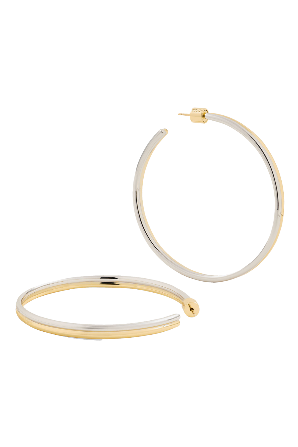 Two-Tone Thread Hoop Earrings - 2in-WHT YLW-JEWELRYBOUTIQUEEARRING-JENNIFER FISHER