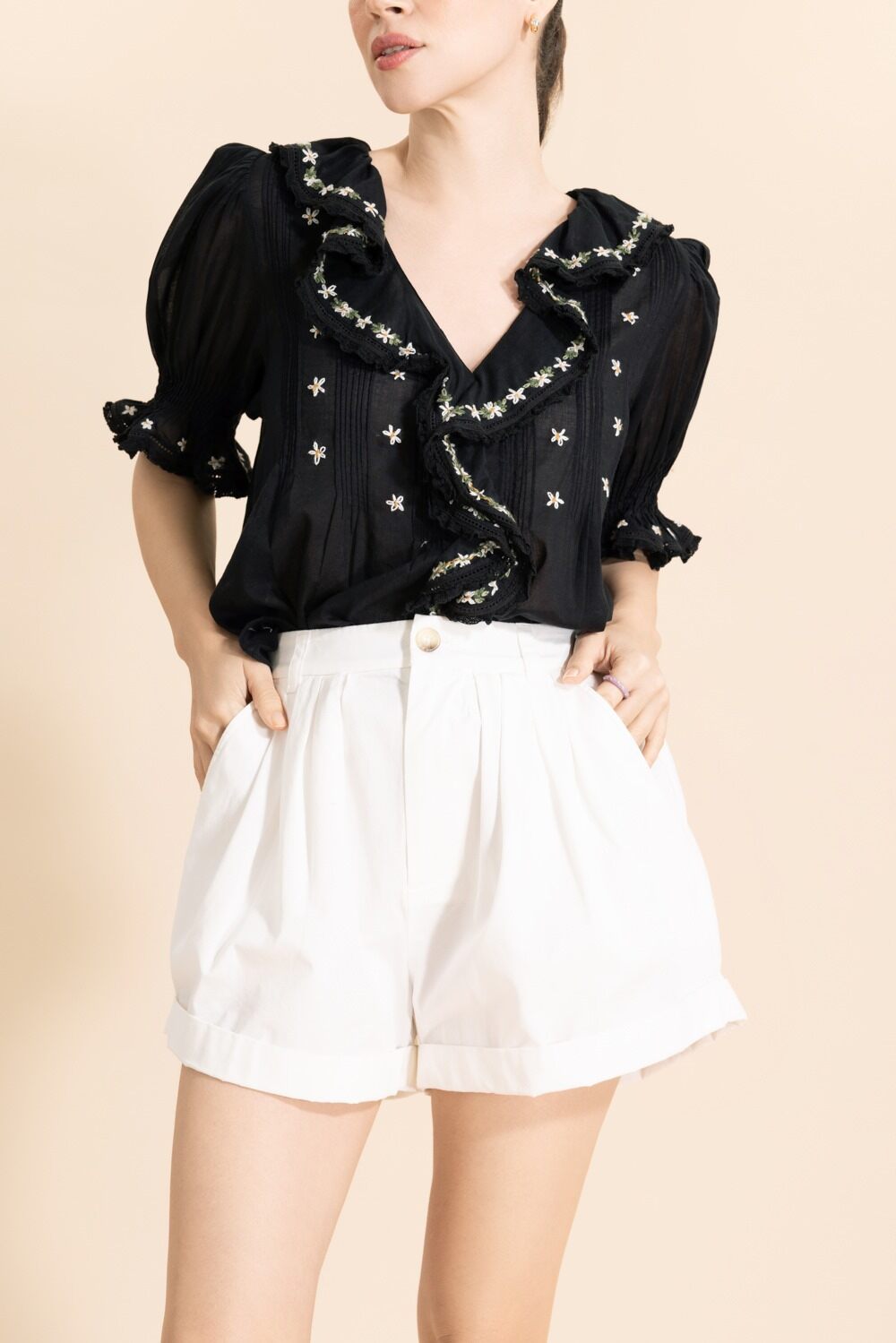 Hettie Top - Black-BLACK-XS-CLOTHINGTOPBLOUSE-DOEN
