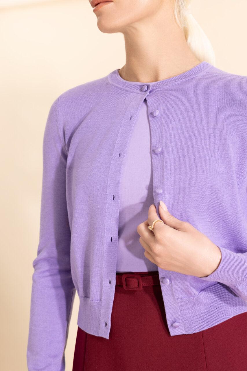 Longsleeve Cardigan-PURPLE-XS-CLOTHINGTOPSWEATER-CAROLINA HERRERA