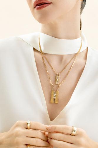 Diamond Diamond Small Blade Necklace-YELLOW GOLD-18-JEWELRYFINE JEWELNECKLACE O-LORAIDA