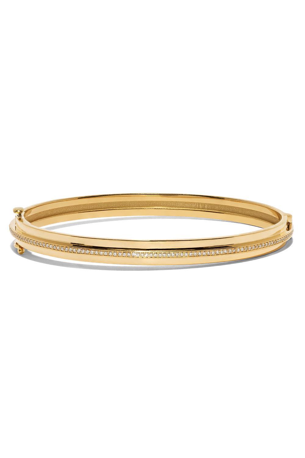 Three Tier Staircase Diamond Bangle Bracelet