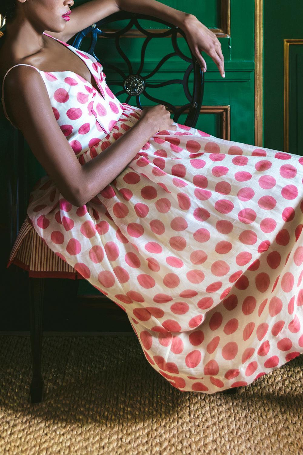 Pero Midi Dress-PINK-2-CLOTHINGDRESSCASUAL-CARA CARA