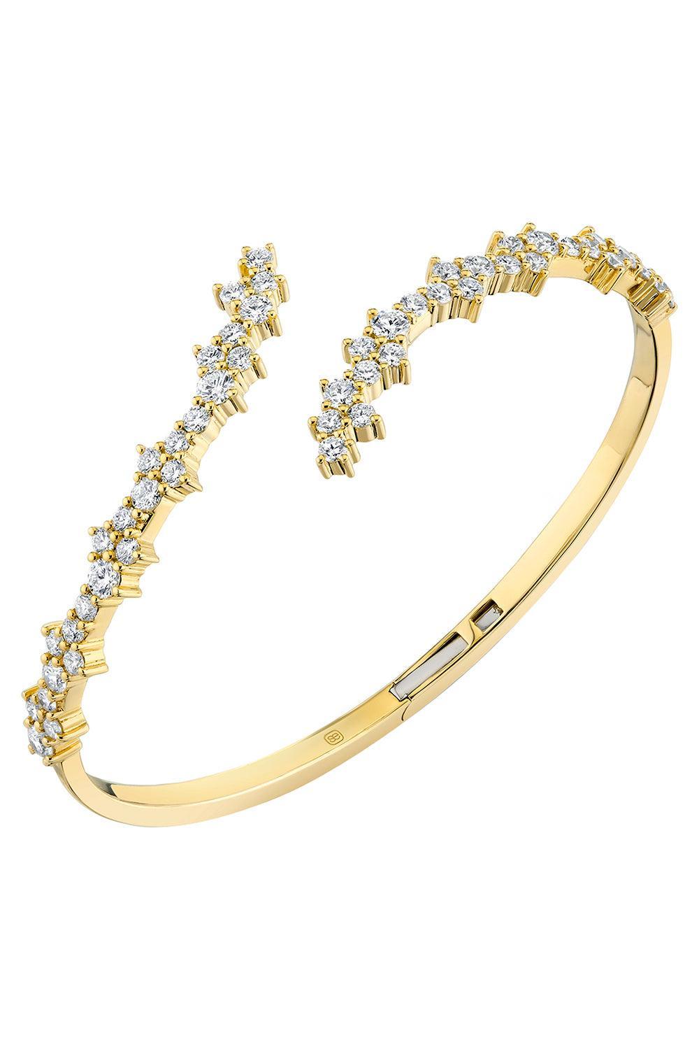 Diamond Wrap Hinge Bracelet-YELLOW GOLD-JEWELRYFINE JEWELBRACELET O-SYDNEY EVAN