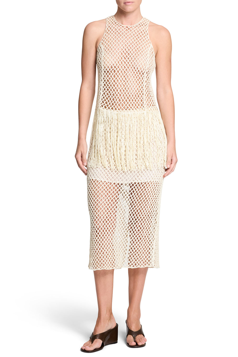 Sylkie Midi Skirt - Ivory-CREAM-4-CLOTHINGSKIRTMIDI-TWP