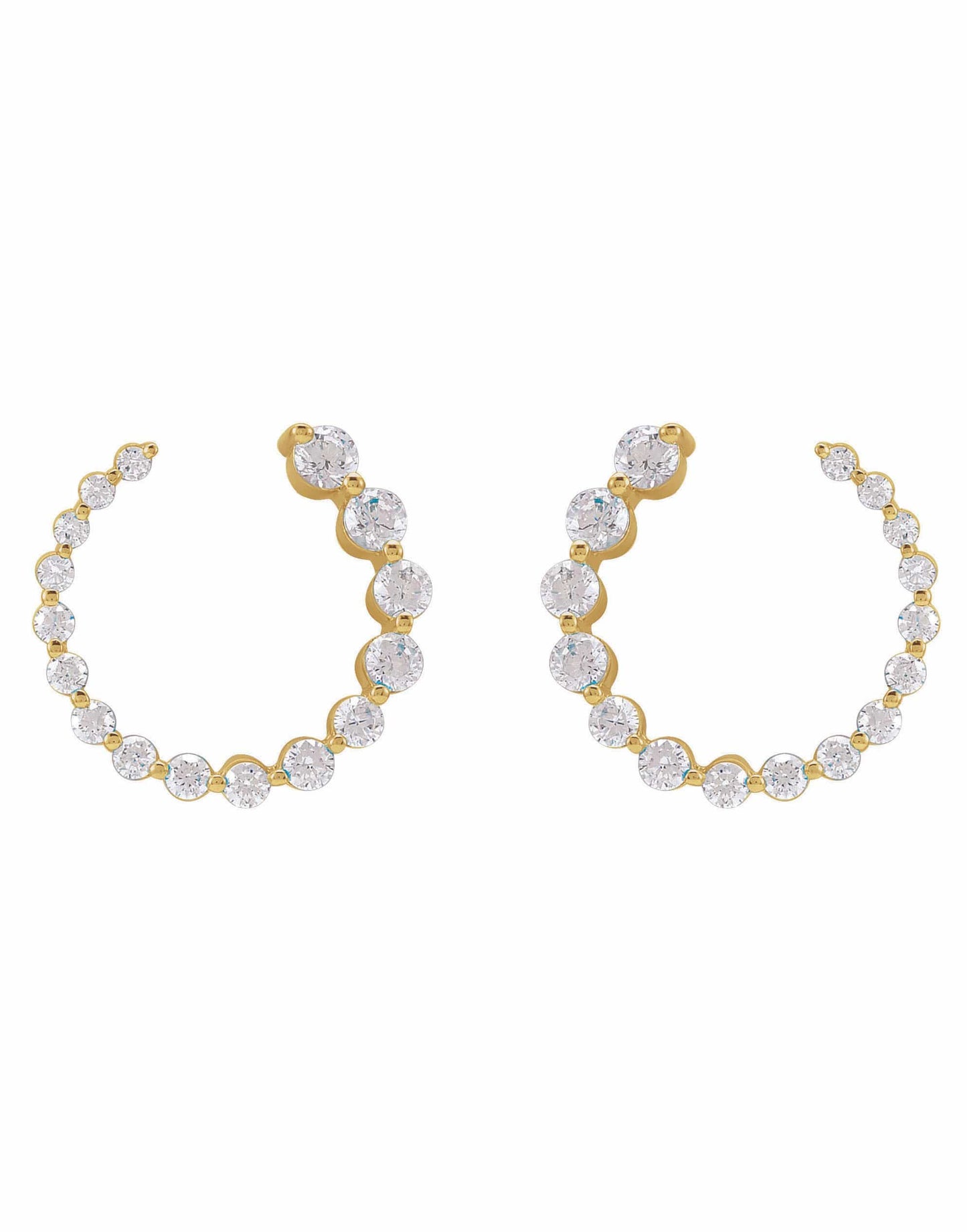 302 FINE JEWELRY-Lab-Grown Diamond Hoops-YELLOW GOLD