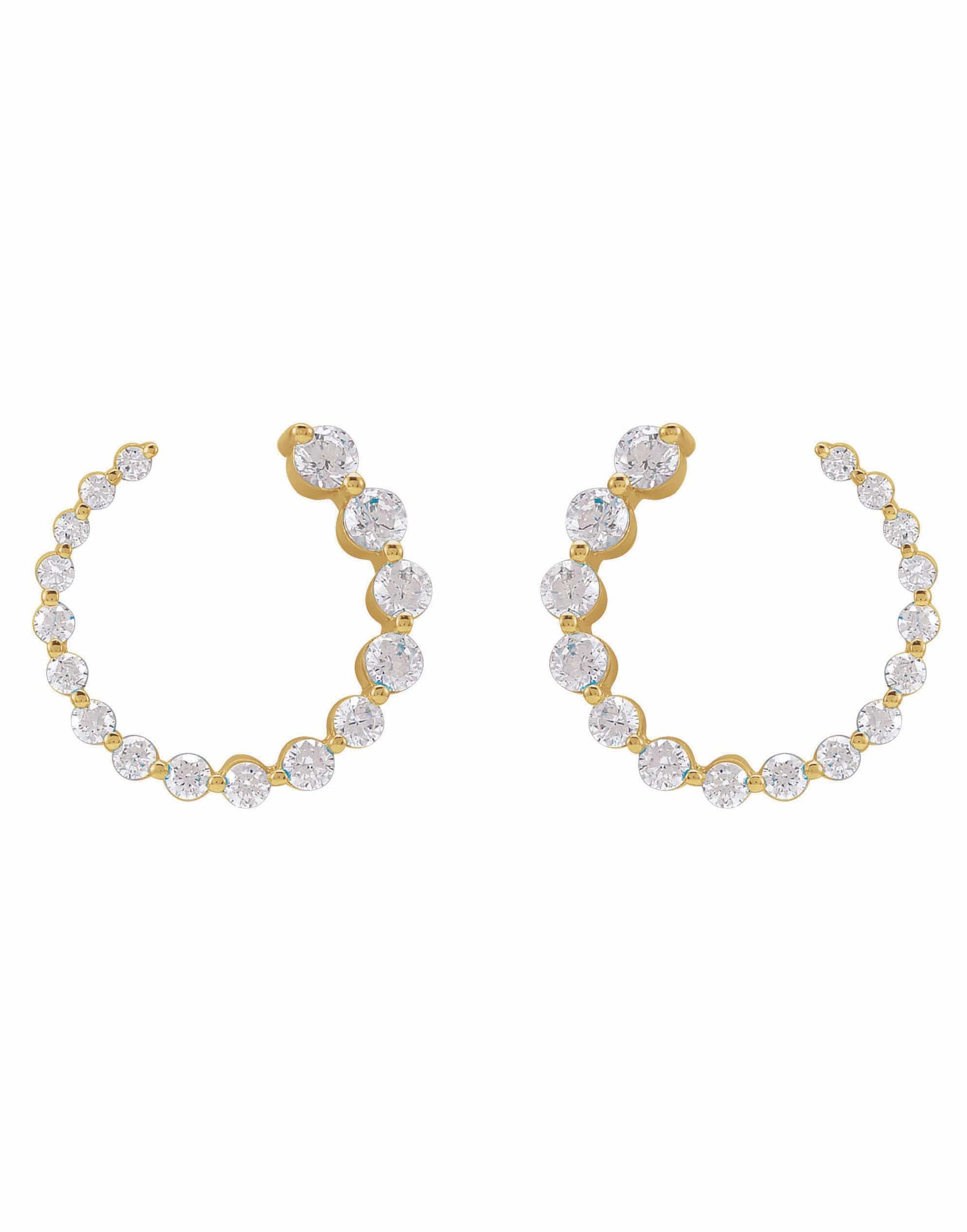 302 FINE JEWELRY-Lab-Grown Diamond Hoops-YELLOW GOLD