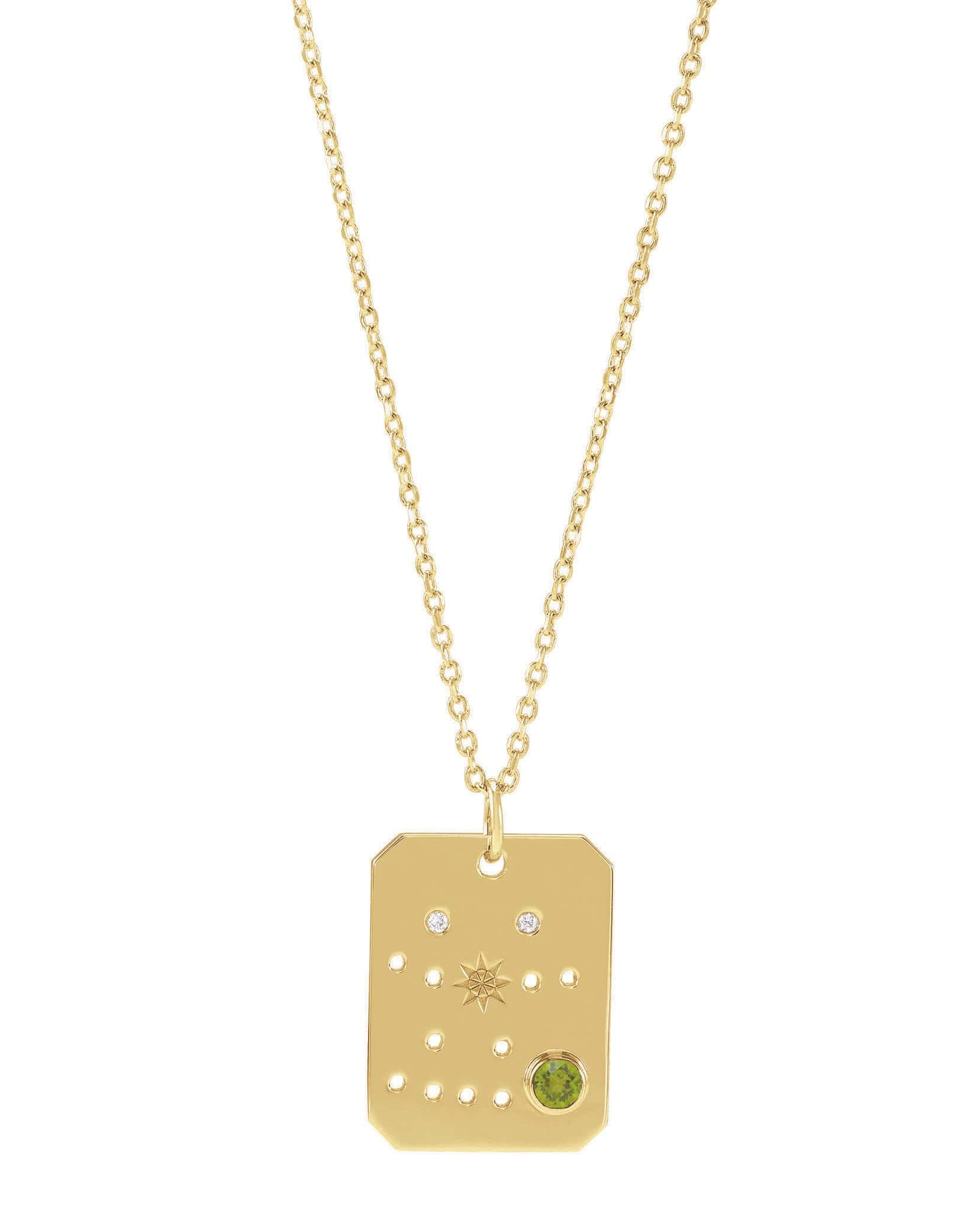 302 FINE JEWELRY-Gemini Zodiac Necklace-YELLOW GOLD