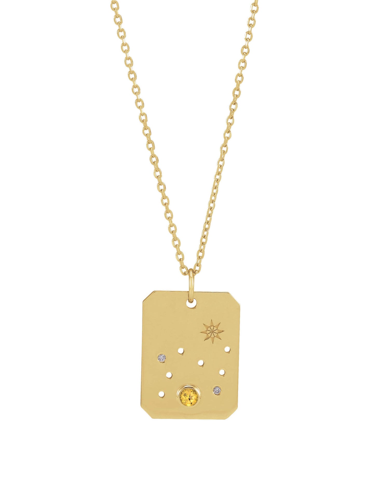 302 FINE JEWELRY-Leo Zodiac Necklace-YELLOW GOLD