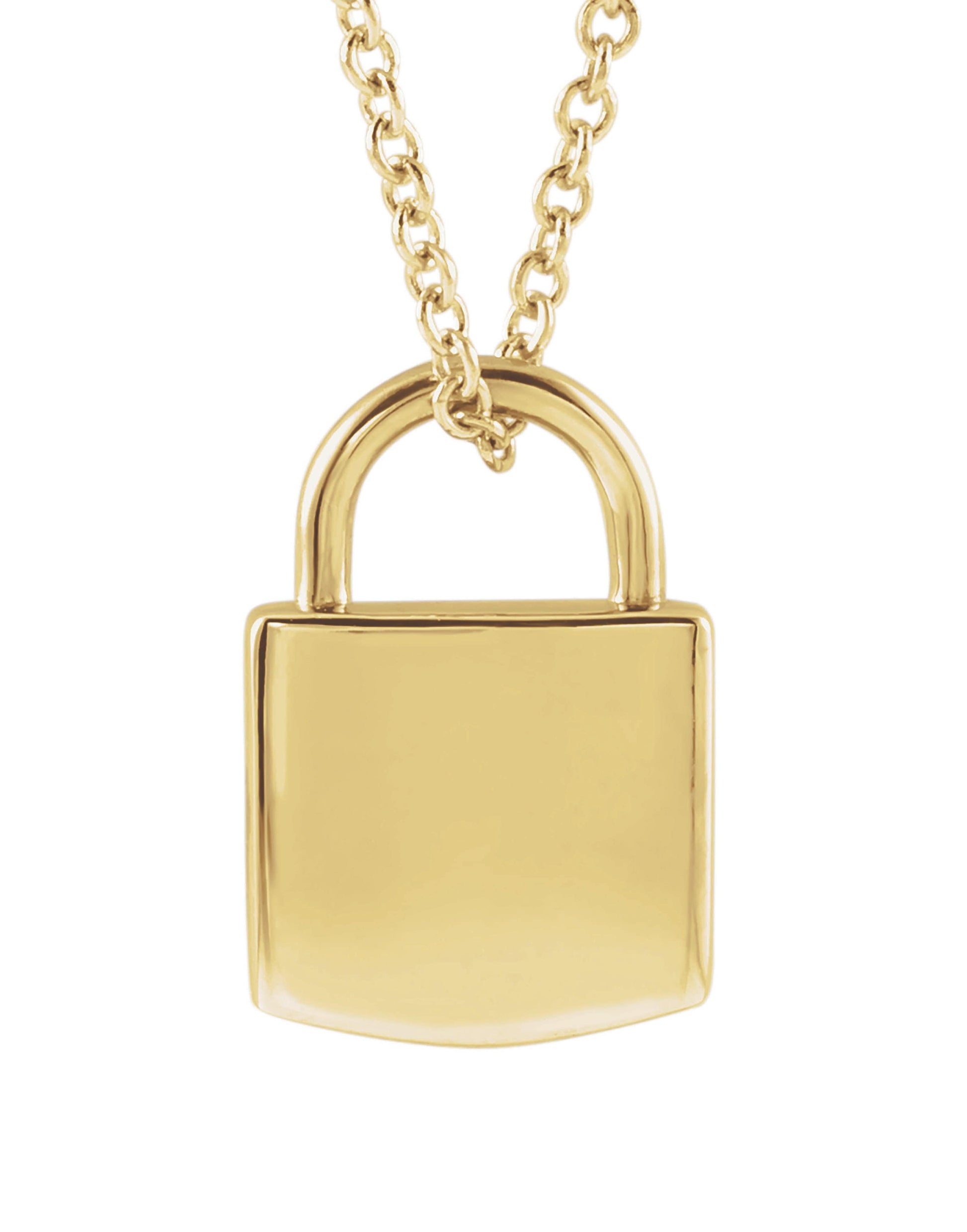 302 FINE JEWELRY-Lock Necklace-YELLOW GOLD