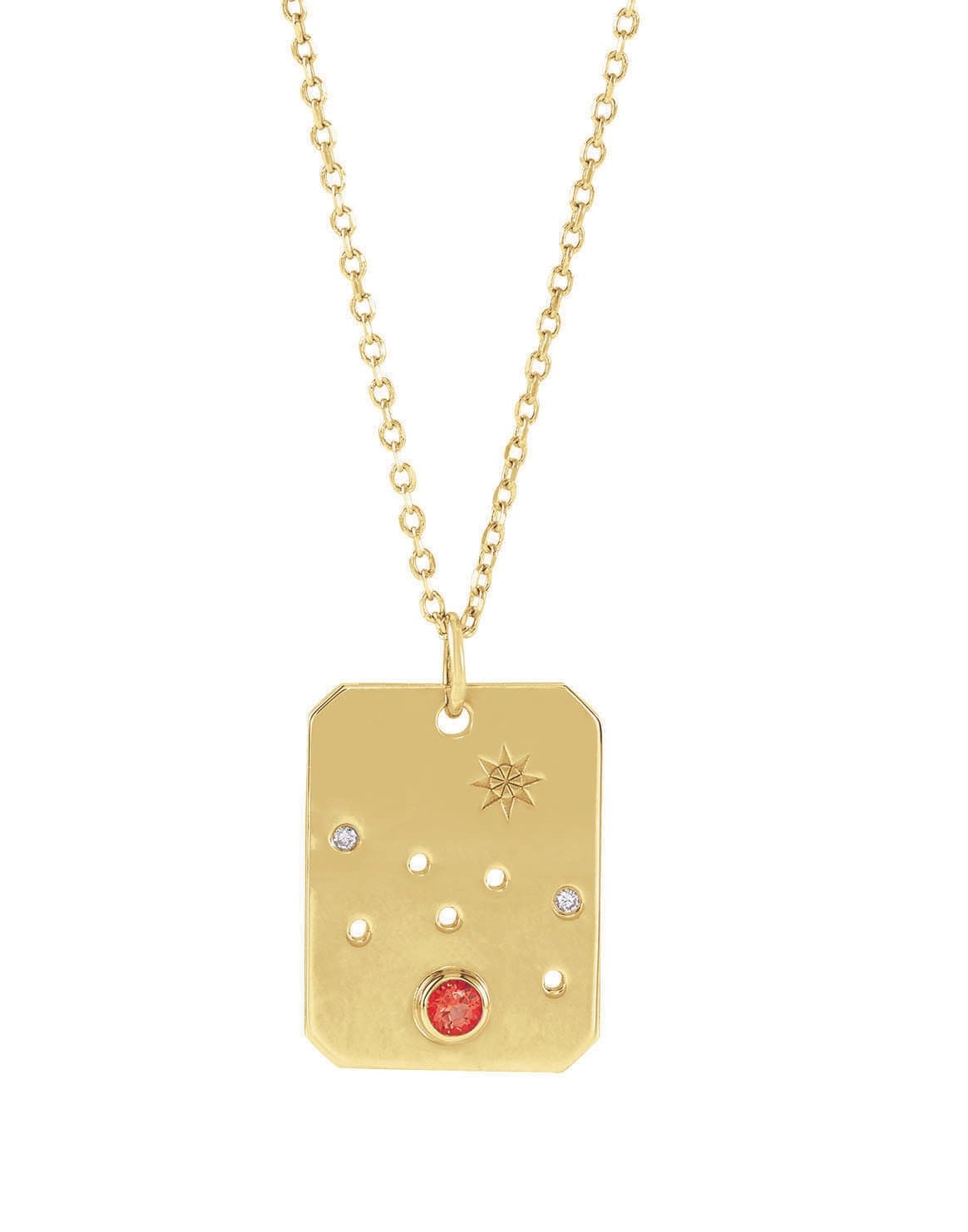 302 FINE JEWELRY-Taurus Zodiac Necklace-YELLOW GOLD
