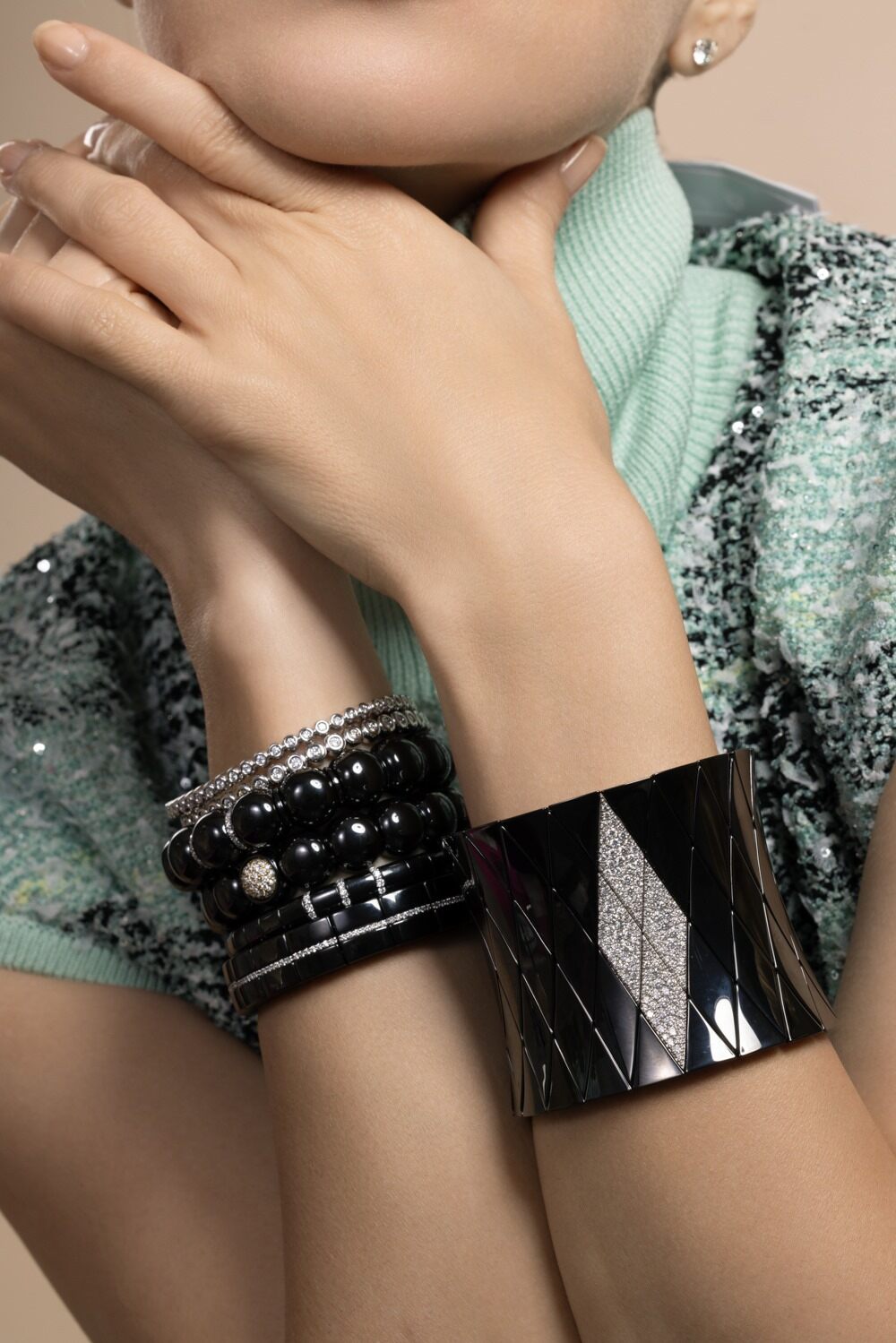 Stretch Bezel Bracelet Set-JEWELRYFINE JEWELBRACELET O-ROBERTO DEMEGLIO