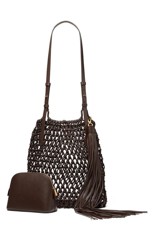 Loli Macrame Bag-BROWN-HANDBAGTOTES-MICHAEL KORS COLLECTION