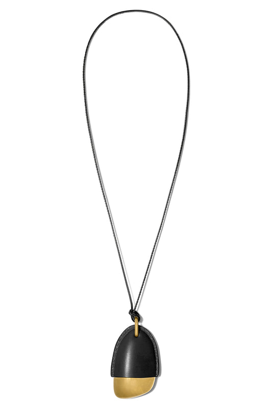 Stone Pendant Necklace - Black-BLACK-JEWELRYBOUTIQUENECKLACE O-MICHAEL KORS COLLECTION
