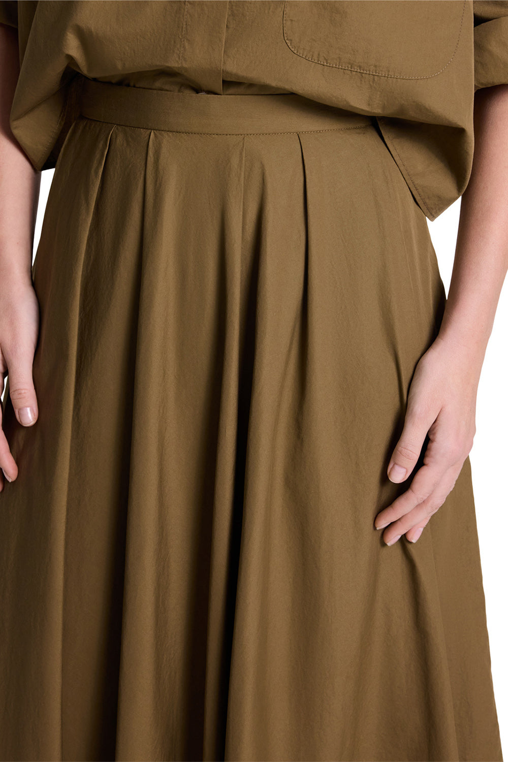  Asymmetrical A-Line Skirt-BROWN-2-CLOTHINGSKIRTMIDI-TWP 