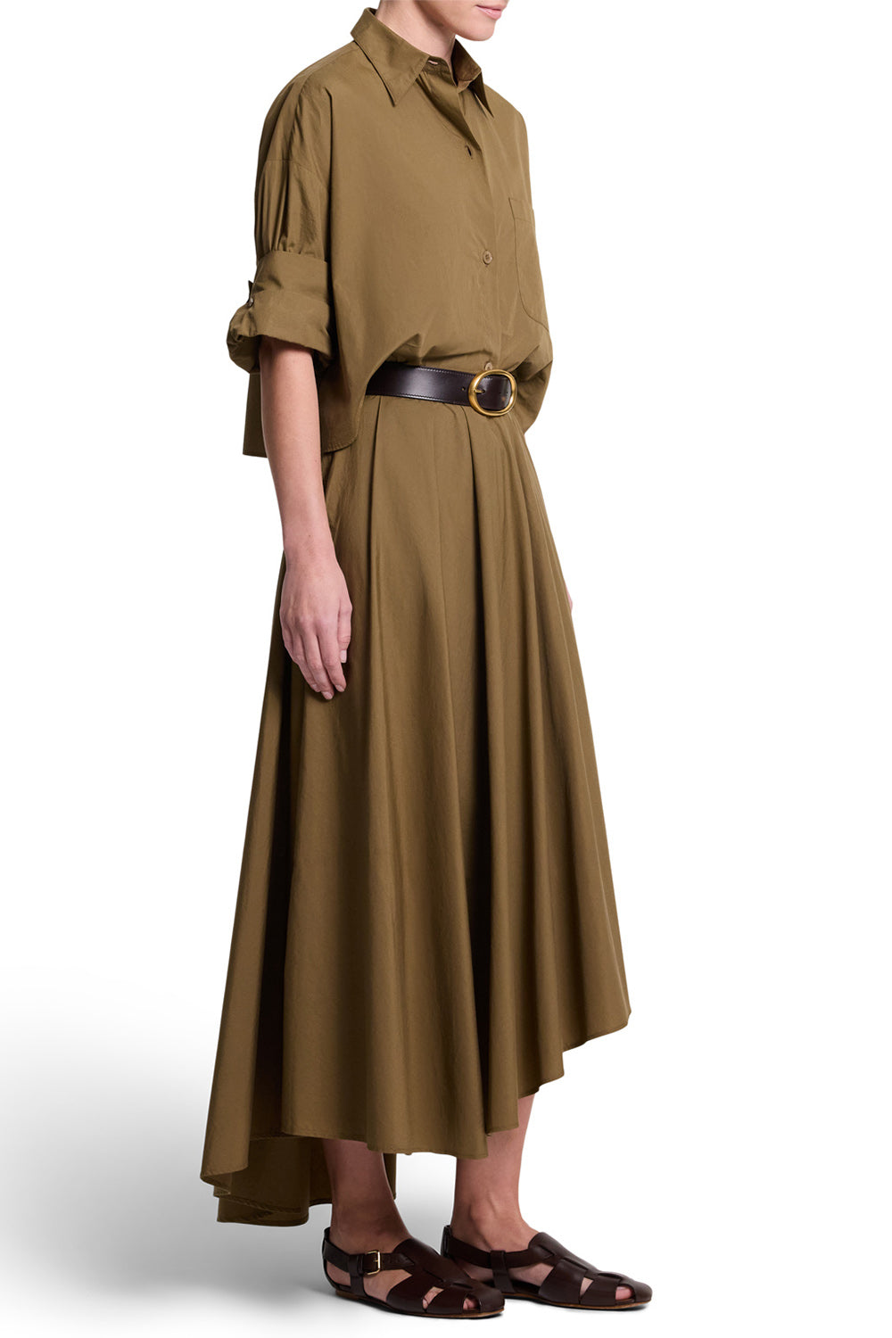  Asymmetrical A-Line Skirt-BROWN-2-CLOTHINGSKIRTMIDI-TWP 