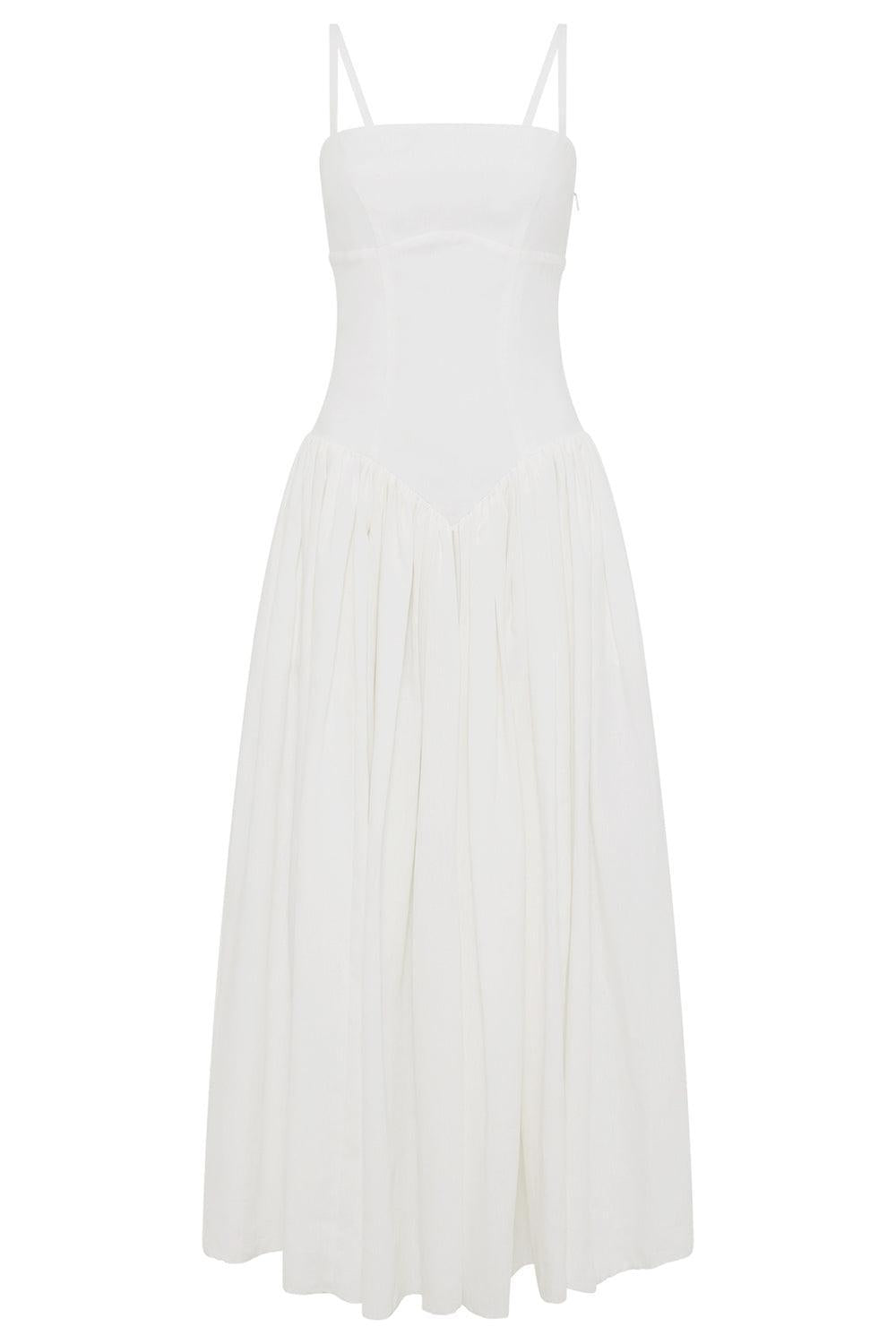 Oriana Dress-WHITE-38-CLOTHINGDRESSCASUAL-GABRIELA HEARST