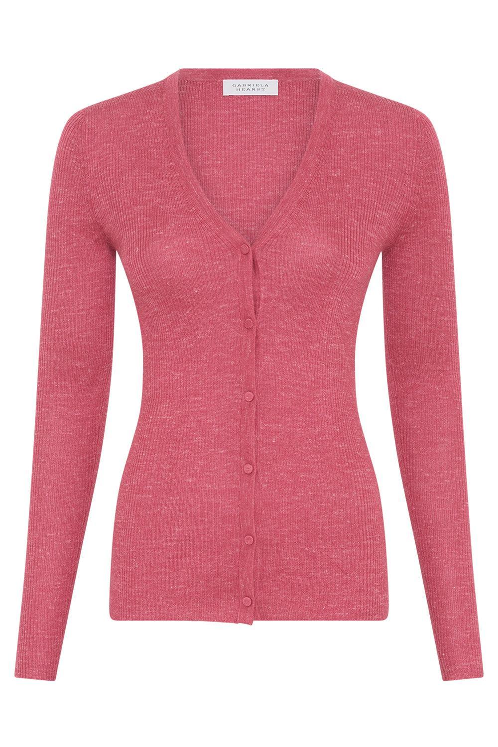 Aiste Cardigan-FUCHSIA-XS-CLOTHINGTOPCARDIGAN-GABRIELA HEARST