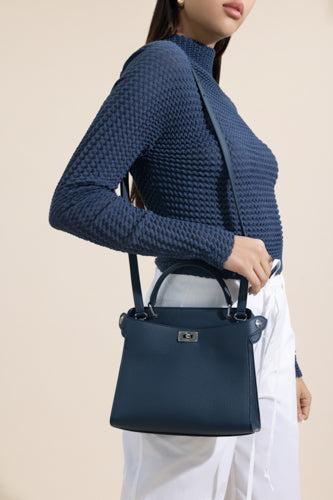 Lutece Mini Bag - Navy-BLUE-HANDBAGTOP HANDLE-MICHINO