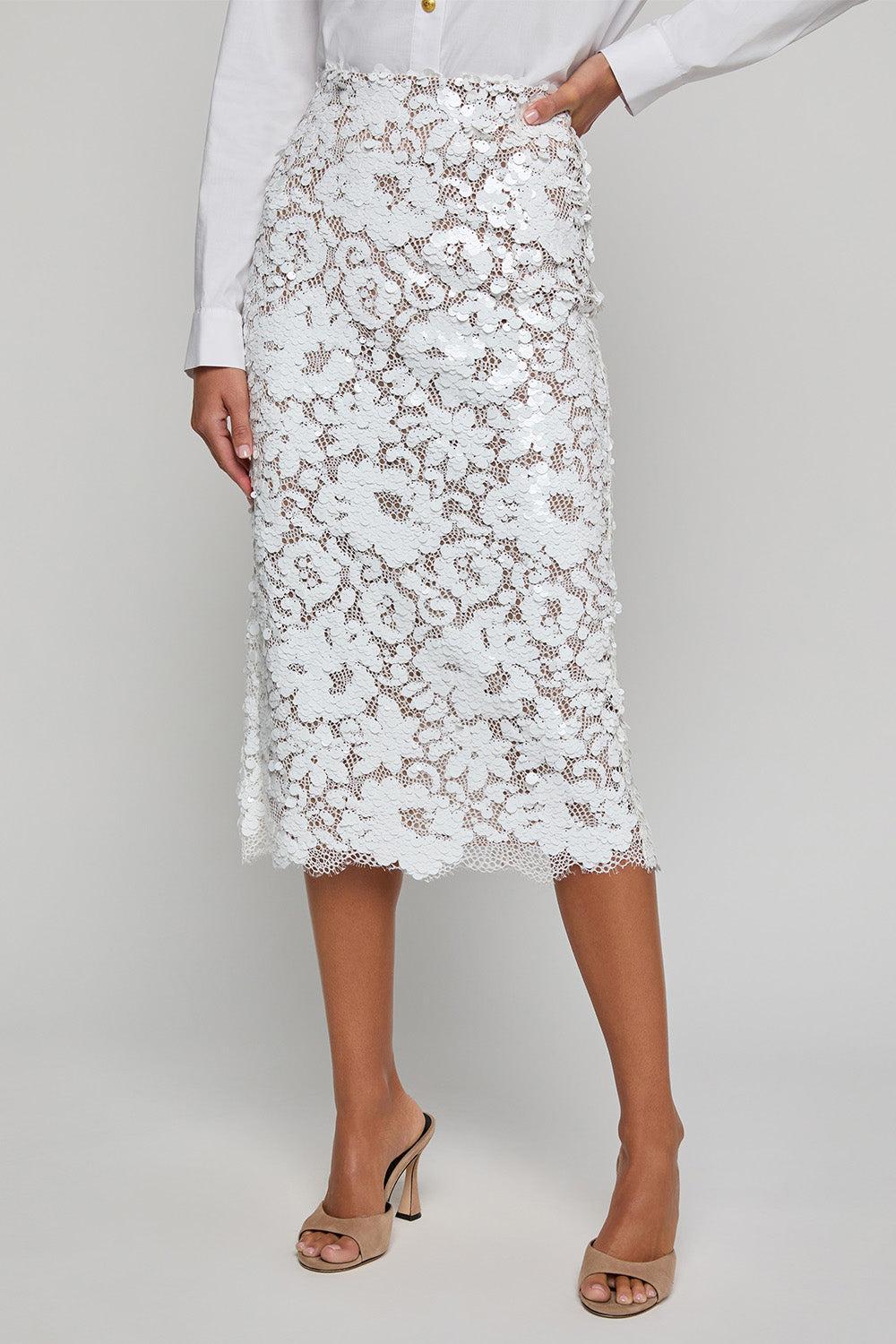 Makena Pencil Skirt-WHITE-0-CLOTHINGSKIRTMIDI-L'AGENCE