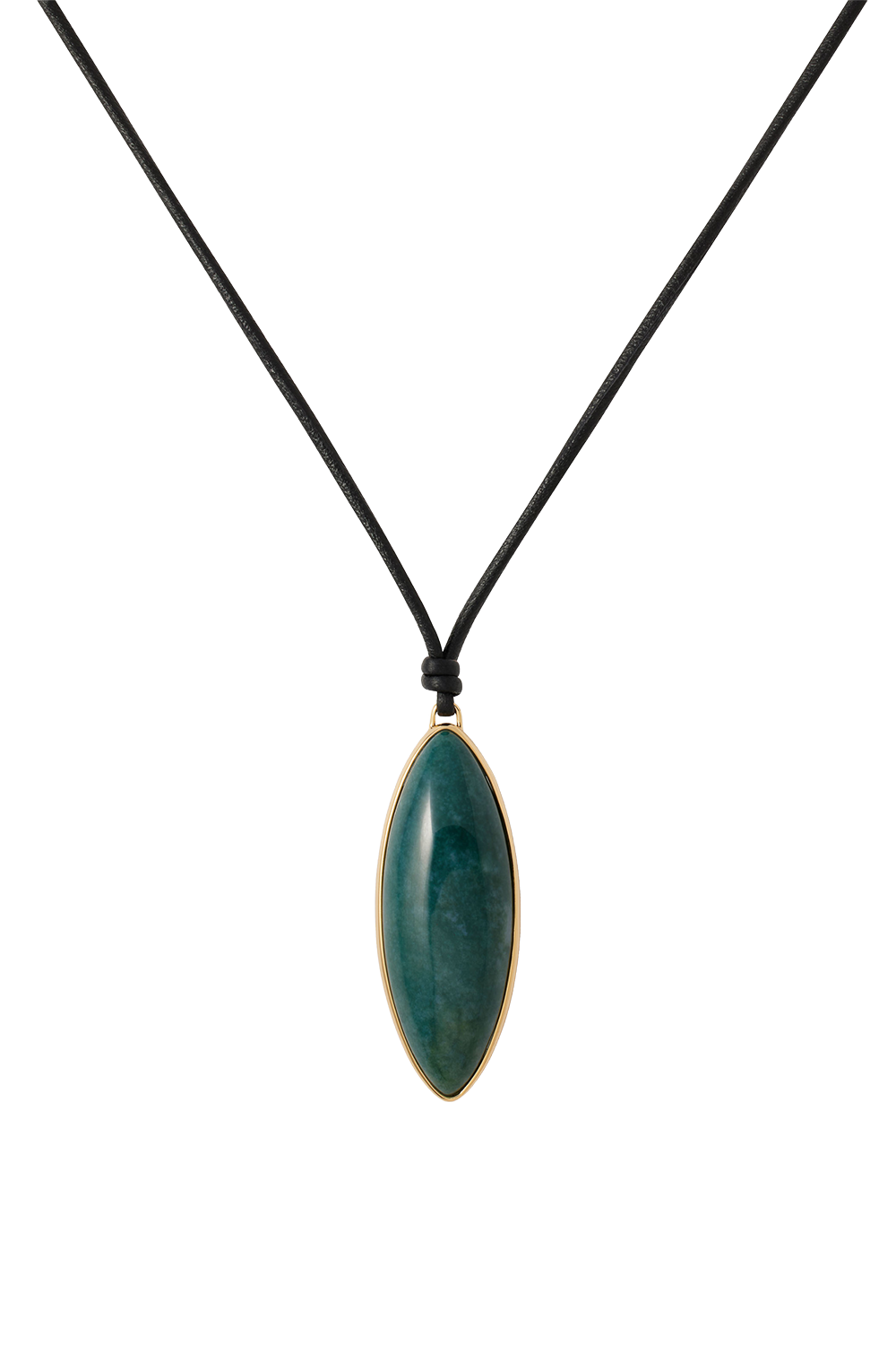 Green Agate Dagger Pendant Necklace