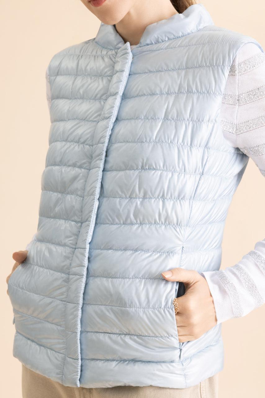 Giulia Vest - Light Blue-BLUE-38-CLOTHINGJACKETVESTS-HERNO