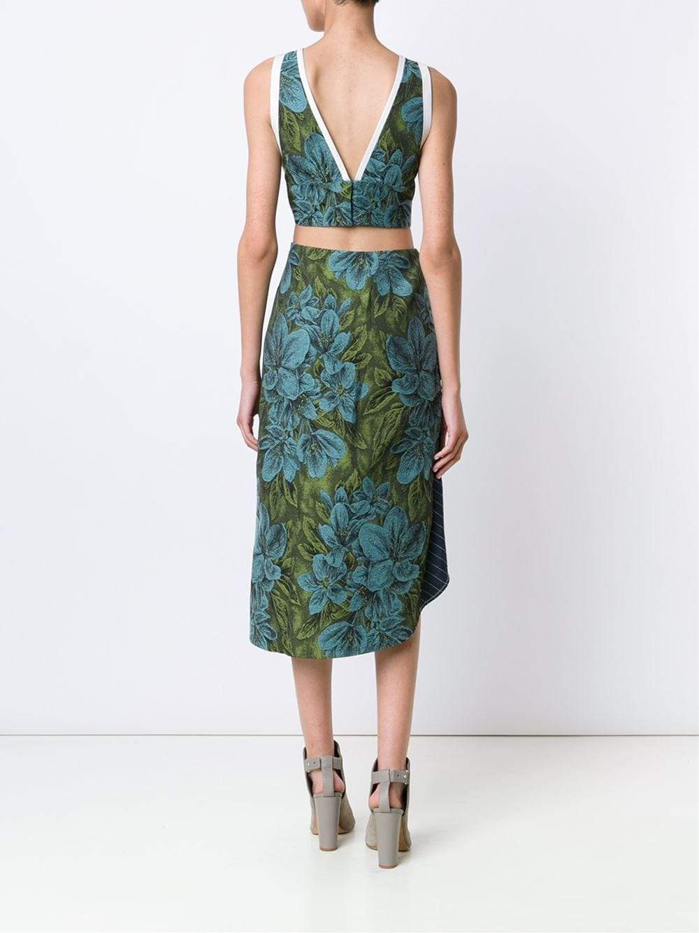 3.1 PHILLIP LIM-Floral Cut-Out Cascade Dress-
