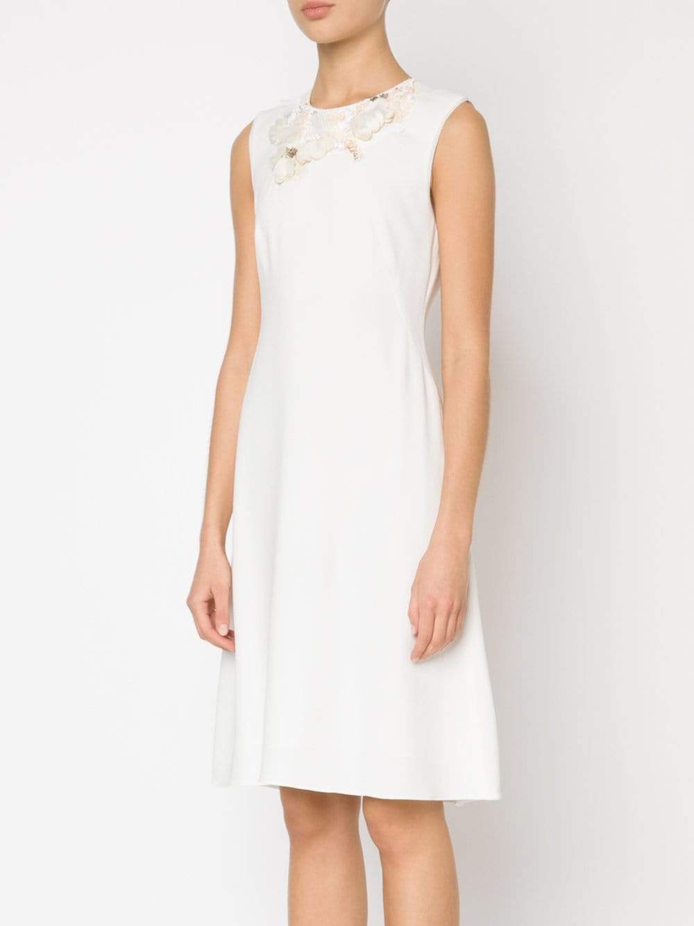 3.1 PHILLIP LIM-Floral Embellished Neck Dress-