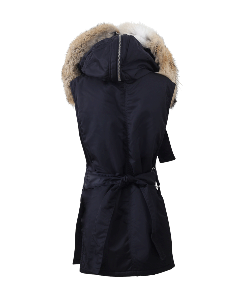 3.1 PHILLIP LIM-Flight Vest With Fur Hood-
