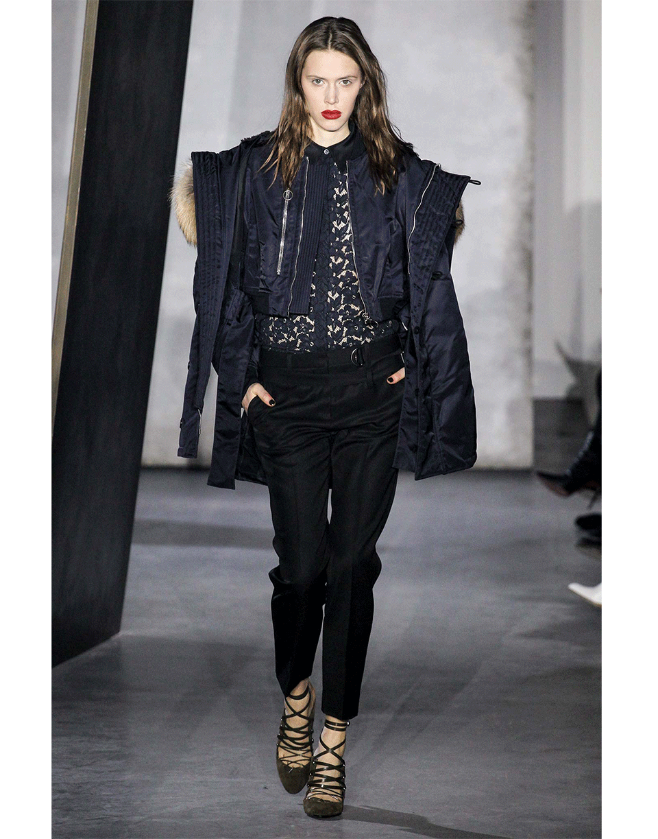 3.1 PHILLIP LIM-Flight Vest With Fur Hood-