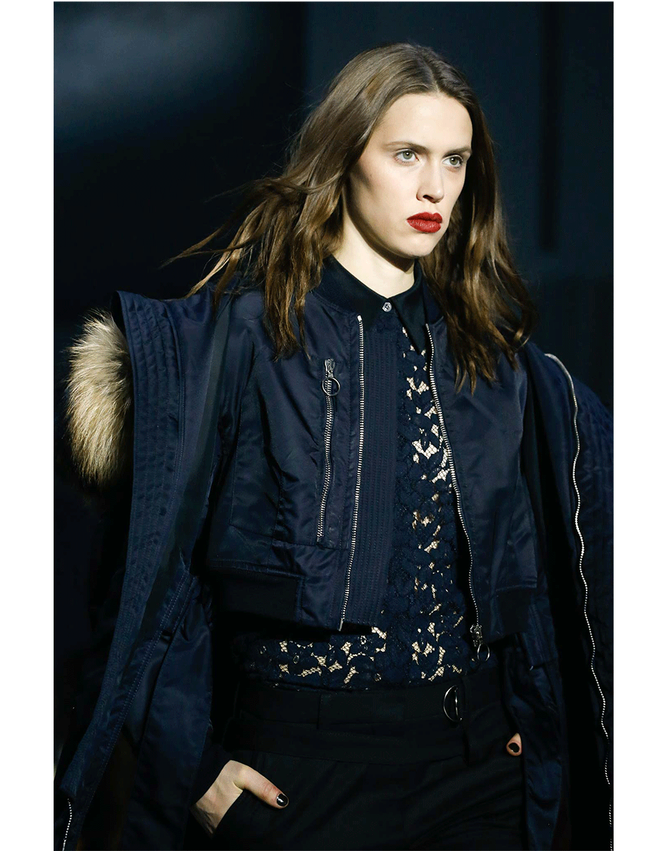 3.1 PHILLIP LIM-Flight Vest With Fur Hood-