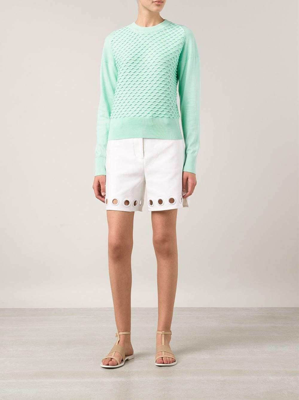 3.1 PHILLIP LIM-Embroidered Eyelet Shorts-
