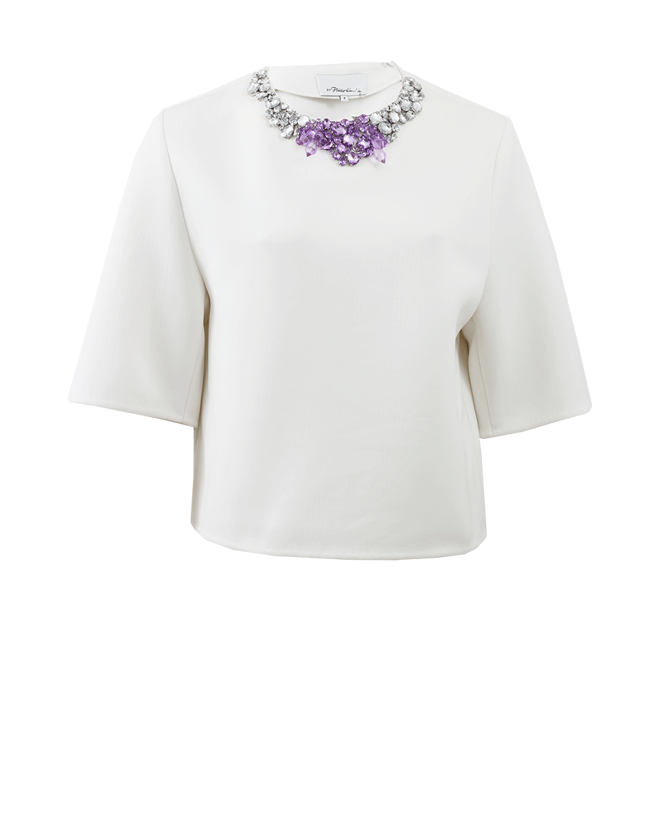 3.1 PHILLIP LIM-Oversized Shirt With Encrusted Neckline-