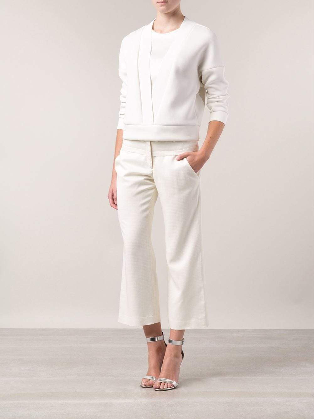 3.1 PHILLIP LIM-Ribbed Deep V-Neck Top-