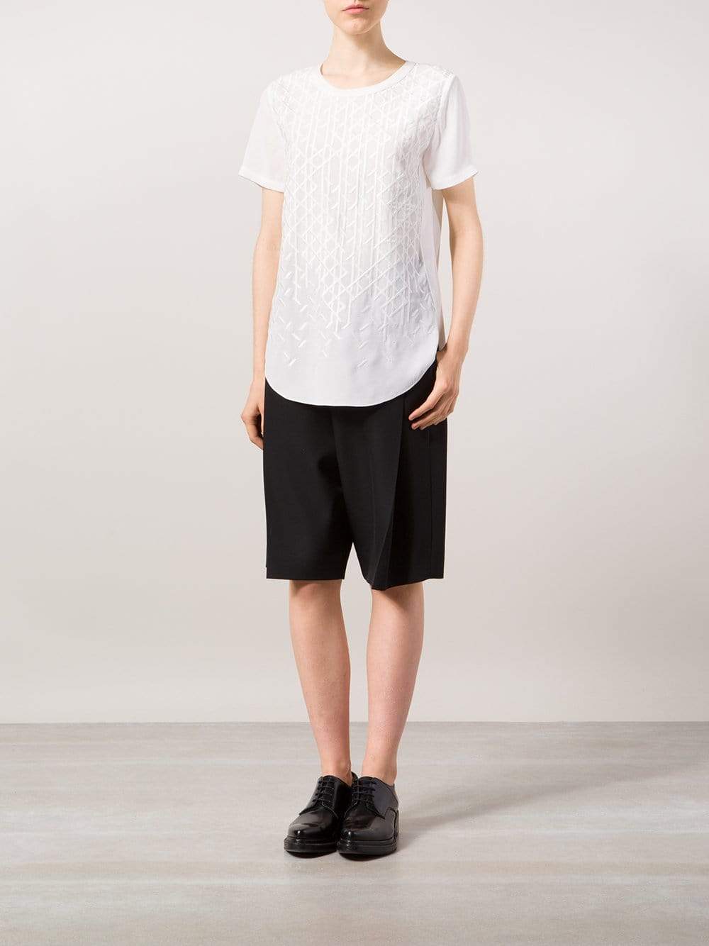 3.1 PHILLIP LIM-Overlap Side Seam T-Shirt-