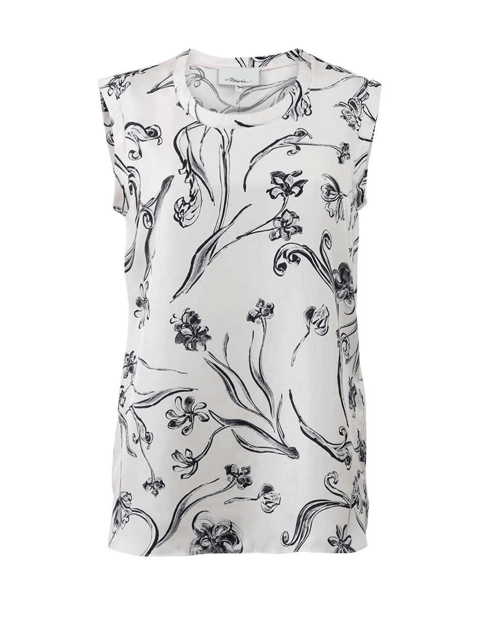 3.1 PHILLIP LIM-Floral Print Sleeveless Blouse-