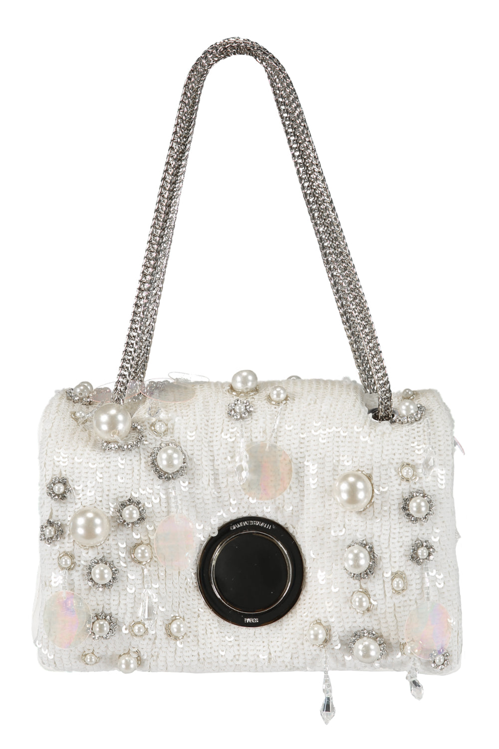 GIAMBATTISTA VALLI-Mini Airbag Bag - Off White Embroidered-OFFWH/SI