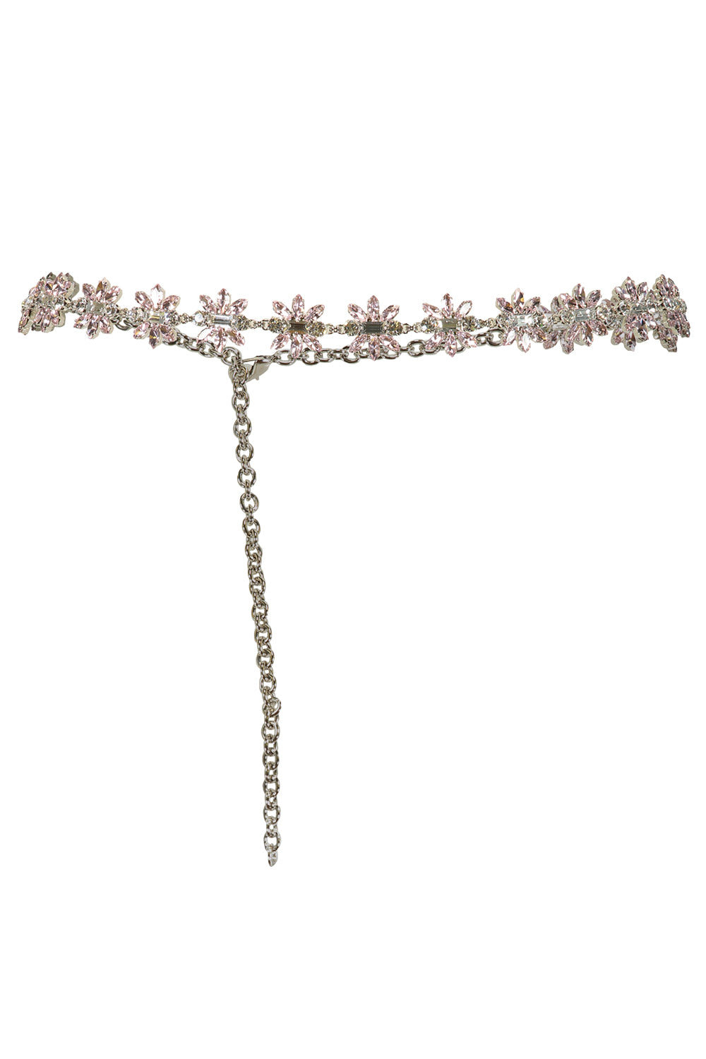 GIAMBATTISTA VALLI-Crystal Flower Belt-LIGHT ROSE