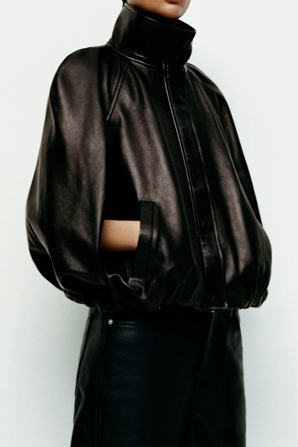 Jada Leather Cape Jacket