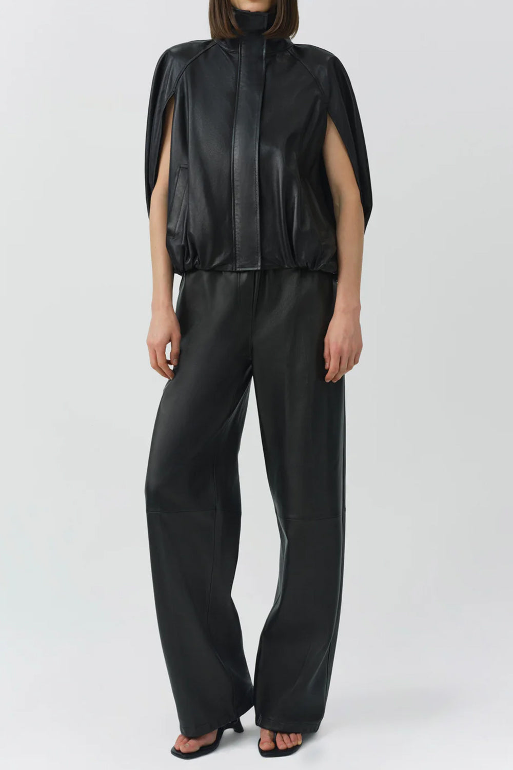 Jada Leather Cape Jacket